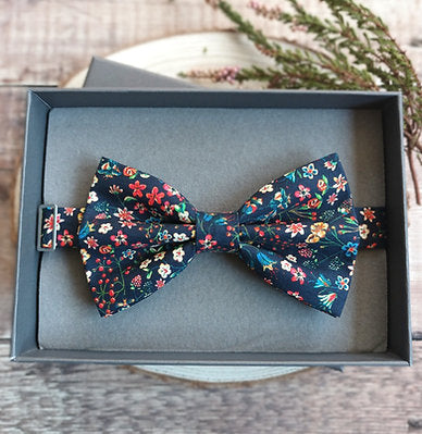 Liberty Navy Floral Bowtie