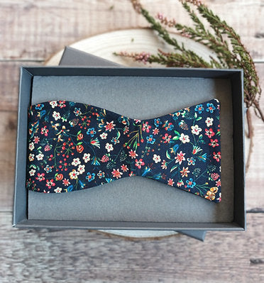 Liberty Navy Floral Bowtie