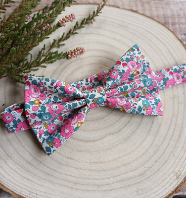 Liberty Pink Floral Bowtie